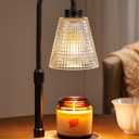 Innqoo Rustic Candle Warmer Lamp with Timer, Dimmable Candle Warmer for Jar Candles, Height Adjustable Wax Melts Warmer, Birthday Gifts for Women Mom, House Warming Gifts New Home Decor