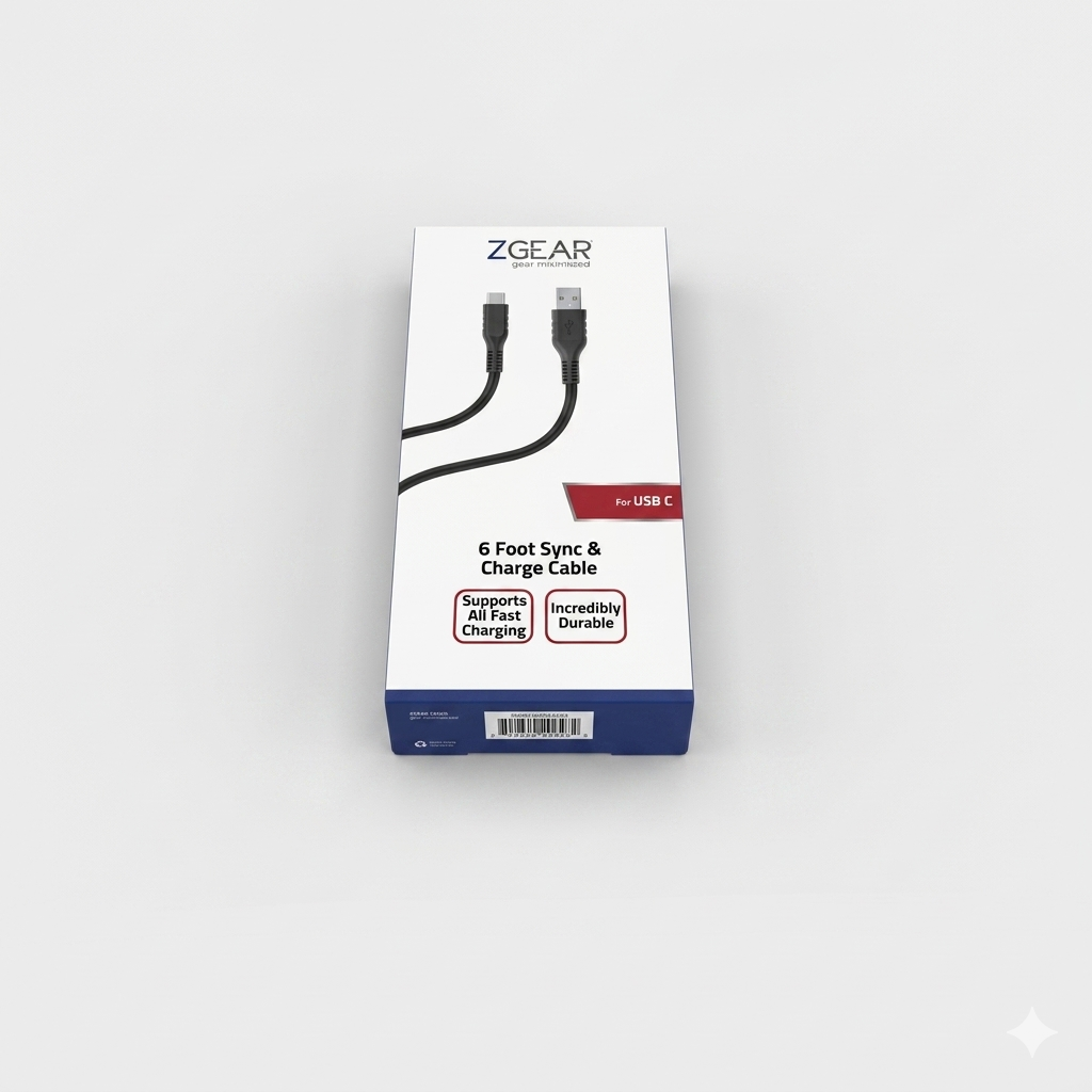 ZGear 6 Foot Sync Charge Cable For USB-C