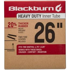 Blackburn 26" x 1.75-2.25" Schrader Heavy Duty Bicycle Inner Tube with tire levers