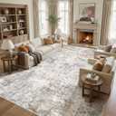 12x18 Area Rug Living Room Rugs Extra Large Brown Grey Carpet
Washable Neutral Modern Abstract Non-Slip Soft Low Pile Floor Rugs for Bedroom Dining Room Home Office Indoor Decor