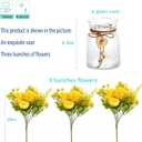 Kimura's Cabin Faux Flowers with Vase,Artificial Silk Peony in Vases Fake Flower Hydrangeas Arrangement for Dining Table Home Office Farmhouse Bathroom Centerpiece Wedding Decorations（Yellow）