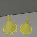 Plastic Kitchen Funnel Set of 3, Round Kitchen Funnels for Filling Bottles, Durable and Multifunctional Funnels for Filling Canning, Cooking, Lab or Car Oil (Milk Yellow)