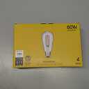 Vintage LED Edison Bulbs, 6W, Equivalent 60W, Dimmable, High Brightness Warm White 2700K, ST58 Antique LED Filament Bulbs with 90+ CRI, E26 Standard Base Light Bulbs, Clear Glass, Pack of 4