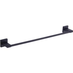 GERZWY Matte Black Towel Bar, 24 Inch Bathroom Wall Mounted Towel Rail, Hand Towel Holder, Stainless Steel JG1901A60-BK