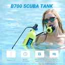 Mini Scuba Tank 1.9L Support Underwater Breathing Reusable Diving Tank Kit with DOT Certified Pony Bottle for Underwater Exploration/Entertainment