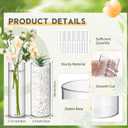 Nuogo 24 Pcs 10 Inch Acrylic Clear Cylinder Vase Plastic Flower Vase Unbreakable Tall for Wedding Centerpieces Party Home Plants Bouquet Decor