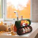3 Pcs Fall Thanksgiving Hand Towels Embroidered Pumpkin Turkey Gnomes Bathroom Kitchen Dish Towels Seasonal Thanksgiving Decorations for Kitchen Bathroom Decor