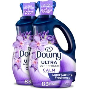 Downy Infusions CALM Liquid Fabric Softener, Soothing Lavender And Vanilla Bean, 56 Fl Oz, Fabric Conditioner For Softness And Scent