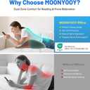 MOONYOOY Ergonomic Zoned Memory Foam Wedge Pillow for Bed, Prone Sleeping & Reading Cushion with Smooth Unibody Gentle Incline, Targeted Support for Stomach Sleepers & Back Pain Relief, Washable Cover