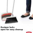 OXO Large Upright Sweep Set, Off-white, 8.5" - 12" | Kitchen And Home Floor Sweeping, Extends Up To A Full-Sized Broom, Compact Storage, Flagged Bristles - Pack of 2