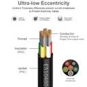 18 Gauge 6 Conductor Electrical Wire 50FT, UL 2464 18 AWG 6 Wire Cable Tinned Copper PVC Stranded 18/6 Core Wire for LED Lighting, Outdoor Low Voltage Extension Cable, Automotive 