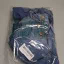 Tbahhir Women's Denim Blouse Blue Bow Tie Jean Shirt Puff Sleeves Mock Neck Cropped Top Casual XL