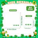 80 Pcs St. Patrick's Day Shamrock Green Cocktail Napkins | Lucky Clover Design, Disposable Paper, Irish-Themed Party Supplies, Saint Patricks Day Decorations