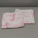 Pink Bow Curtains, Watercolor Cute Girls Pink Bow Modern Aesthetic Print Window Treatments for Kids Girl Bedroom Bathroom, 42x45in (No Blackout)