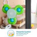 LiKee Strong Suction Cup Fidget Rotating Sensory Bath Toys for Baby Christmas Stocking Stuffers, Airplane Car Travel Table & Window Toys for Toddler Boys and Girls, 10+ Months