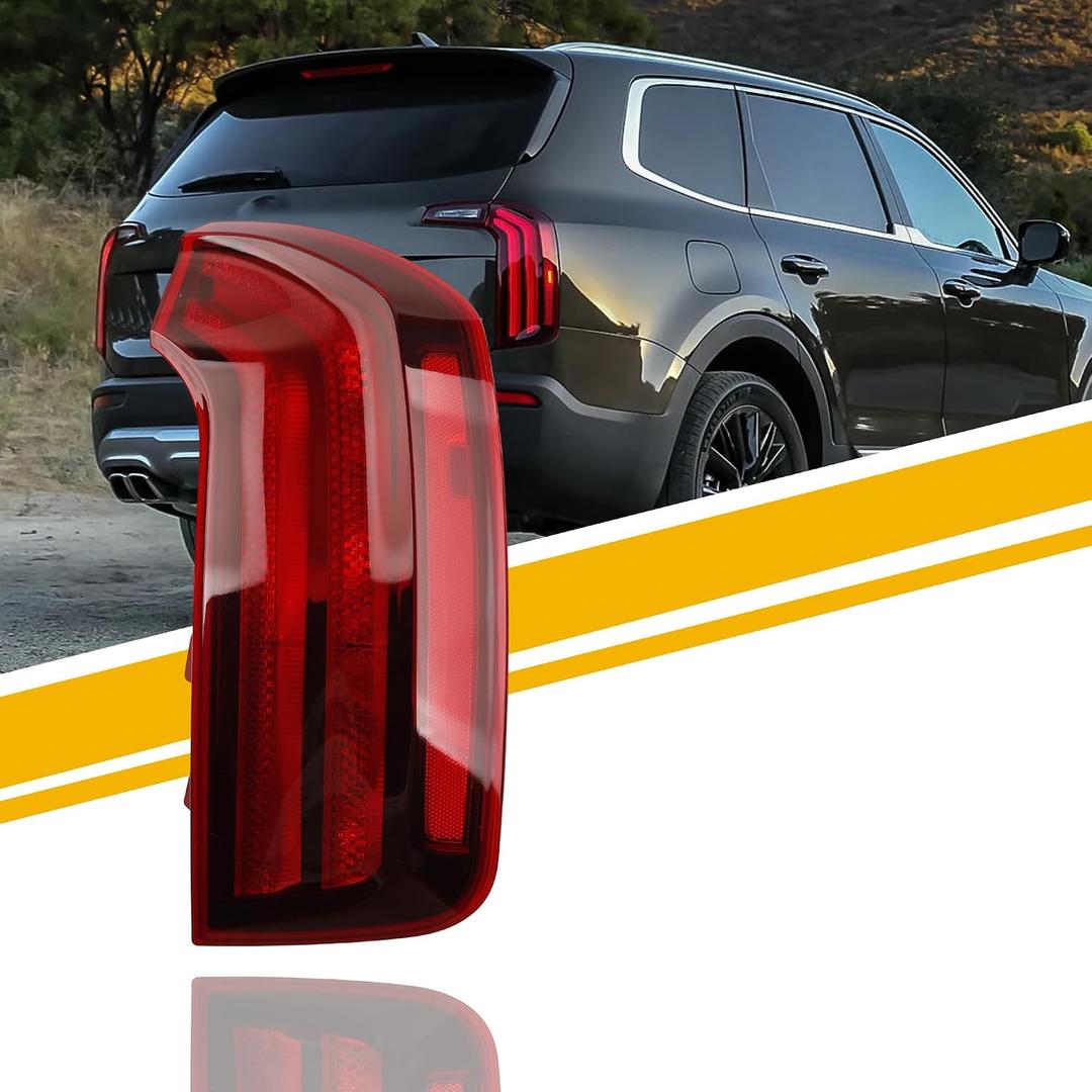 Dasbecan Halogen Tail light Assembly Compatible With 2020-2022 Kia Telluride S/LX Right Passenger Side Taillight Rear Lamp Replace# KI2805160 92402-S9000