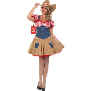fun shack Cowgirl Costume For Women Halloween, Cow Girl Costumes Women, Cowgirl Costume Adult, Cowgirl Women Costume (Small, Brown)