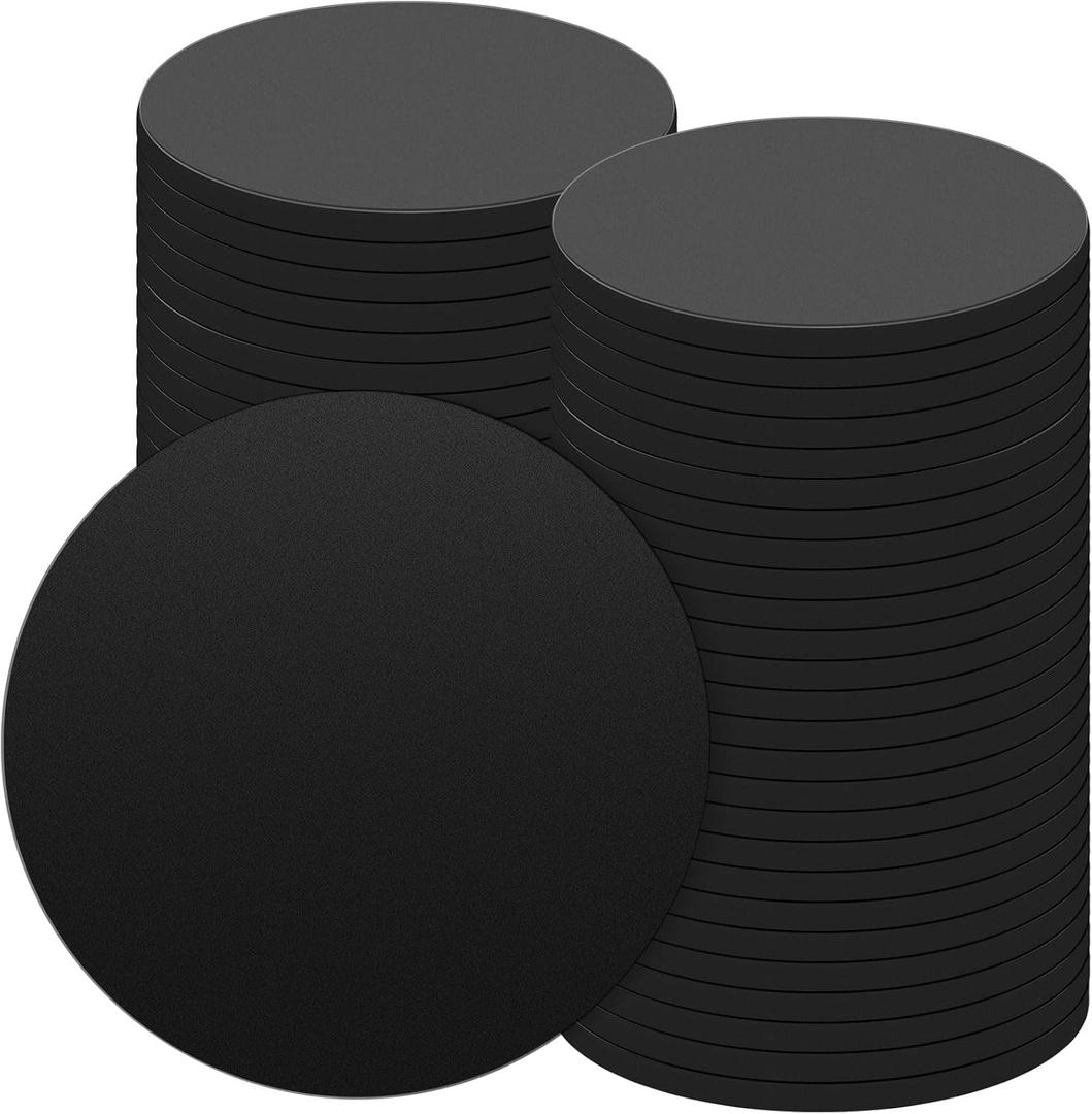 Haull 50 Pcs Billiard Pool Table Leg Shims 3" Diameter Rubber Pool Table Leveler kit Shims Foot Pads (0.2 Inch Thick)