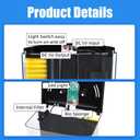 AQUANEAT Fish Tank, 1.2 Gallon Aquarium, Small Betta Fish Tank Starter Kit with LED Light and Water Filter Pump, Rectangular