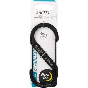 Nite IZE S-Biner Size 5 Durable Carabiner (Black)