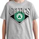 Junk Food NBA Court Classic - Kids Short Sleeve Fan T-Shirt for Boys and Girls (Large, Grey)