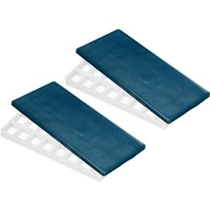PATIKIL 24 Compartments Paint Palette, 2 Pack Plastic Painting Tray Deep Saver Box Detachable with Soft Cover Art Supplies Storage Organizer for Watercolor Gouache Oil Paint Art