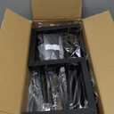 8.2FT Square Arch Backdrop Stand,Metal Black Wedding Balloon Arch Stand,Backdrop Adjustable Stand Heavy Duty, Extra 2 Clamps Change Over The Table Rod Stand for Party Decoration,Garden Trellis Frame