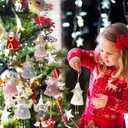 HyDren 20 Pieces Christmas Angel Tree Ornaments Plush Doll Ornaments Xmas Tree Dolls Decorative Plush Angel Pendants Christmas Hanging Decorations for Holiday Party, 20 Styles(Elegant)