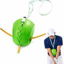 Golf Training Aid with Adjustable Neck Strap, Arm Connection Swing Trainer Ball with Alignment Stick Holes, Improve Swing Tempo, Swing Plane and Consistency, Golf Practice Equipment for Beginners&Pros