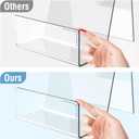 Aredpoook 6 Pack Acrylic Book Stand, Clear Easel Stand for Display, Book Display Holder, Display Stand for Album, CD, Magazine, Postcard, Picture, Plate, Artworks, Phone, Tablet