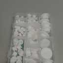 110PCS Silicone Rubber Plugs for Round Holes Assorted Sizes T-Shape Rubber Stoppers Hole Plug Bathtub Jet Covers (White)