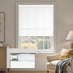 36''W x 48''H No Drill Cellular Shades, Light Filtering, White