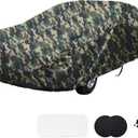 BYDOLL Car Cover Waterproof All Weather 6 Layers Snowproof Windproof Hail Protector Full Exterior Covers UV Protection 210D Oxford Universal Fit Sedan Outdoor Camo Automobiles Zipper Cotton Inside (Sedan Length 185-193 inch)