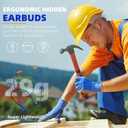 Ear Plugs Bluetooth Headphones for Work, Neckband Wireless Earbuds, Noise Reduction in-Ear Earphones with Mic and Controls, Waterproof Earbuds with 20 Hours Battery, for Industrial Safety