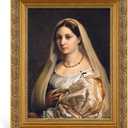 Antique Gold Frame for 20x30 Stretched Canvas Oil Painting Art Prints, DIY Solid Wood Ornate Frame, Vertical or Horizontal Display for Portrait Vintage Landscape (No Glass & Backing)