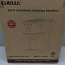 CHULUX Slim Espresso Machine with Milk Frother, 20 Bar Professional Italian Pump Espresso Coffee Machine for Home Cappuccino & Latte Maker, Stainless Steel, Black