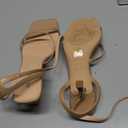 PiePieBuy Women's Lace Up Heeled Sandals Square Flip Flop High Heels Strappy Party Shoes 9