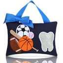Geelin Tooth Fairy Pillow with Pocket Kids Lost Tooth Keepsake Pouch Kids Keepsake Gifts for Girl and Boy, 3.9 x 5.9 Inch
