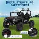 2 Seater Ride on Car for Kids, 24V Ride on Toy, Fast 4.97MPH Truck, 4WD Kids Electric Vehicles with Remote Control, Spring Suspension, Front & Behind LED Lights, Dual Storage, 3 Speeds, Music, Black, 31.1 inches x 48.43 inches x 32.56 inches