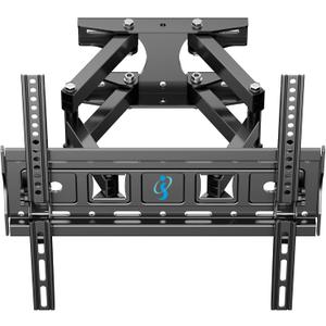 Full Motion TV Wall Mount for 26-65 Inch Flat/Curved Screens, Tilt & Swivel with 6 Arms Extension, Max VESA 400x400mm, Supports up to 99 lbs