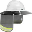 Hard Hat Visor with Neck Shade Fits Standard V-Gard Full Brim Attachment for Men or Women Working Outside