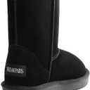 DREAM PAIRS Women's Shorty-New Mid Calf Winter Snow Boots (Black)