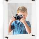 ArtToFrames Floating Acrylic Frame for Pictures Up to 16x20 inches (Full Frame is 20x24) with Black Standoff Wall Mount Hardware, Acrylic-109-16x20-72