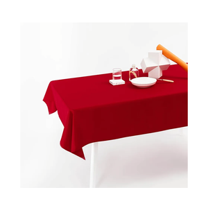 Home Brilliant Red Tablecloths for Rectangle Tables Table Cloth for 6 Foot Tables for Parties Buffet Picnic Camping Holiday Birthday Party Dinner Decor, 60x102, Red