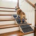 3 Pack Wooden Dog Ramp for Stairs,Friendly to Short-Legged/Small/Injured/Aged Dogs with High Support,13L*9W*5H''+26Slope Fits Your Staircase,with Anti-Slip Pads for Climbing Safely,Stairs Assist