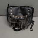 Women's Small Studs Rivet Crossbody Handbag Fashion Shell Shape Shoulder Messenger Bag