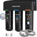 Waterdrop TSA 8 Layer Under Sink Water Filter System, Under Sink Water Filtration System, Reduces PFAS, PFOA/PFOS, Fluoride, Chlorine, Bad Taste & Odor, NSF/ANSI 42 Certified Element, USA Tech (1 Count (Pack of 1), No Extra Faucet-Chlorine and Fluoride Reduction)