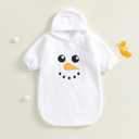 Baby Girl Boy Halloween Outfits Ghost Costumes Long Sleeve Hoodie Jumpsuit One Piece Romper Fall Winter Bodysuit (3-6 Months, Snowman)