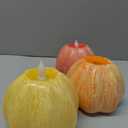 MTLEE 3 Pcs Pumpkin Flameless Candles, LED Battery Operated Pumpkin Candles Lights Decorations Set for Thanksgiving Fall Party Decor