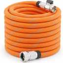 Garden Hose 100ft Non-Expanding, Burst-Proof Flexible Water Hose with Thickened TPE Core & Round Braided Polyester, Kink-Free & Lightweight for Yard and Camper.